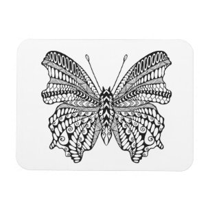 Inspirierter tropischer Schmetterling Magnet