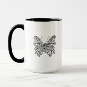 Inspirierter tropischer Schmetterling Tasse