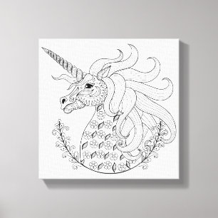Inspirierter Unicorn Leinwanddruck