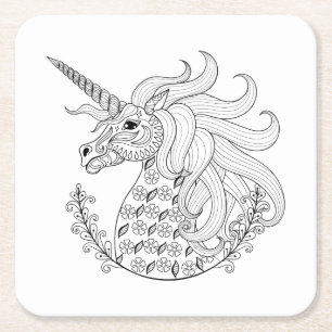 Inspirierter Unicorn Rechteckiger Pappuntersetzer