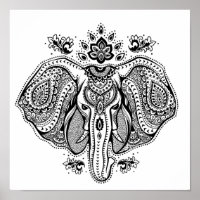 Inspirierter Vintager indischer Elefant 2