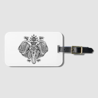Inspirierter Vintager indischer Elefant Gepäckanhänger