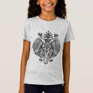 Inspirierter Vintager indischer Elefant T-Shirt