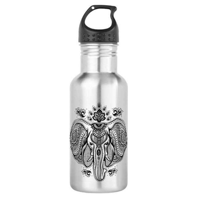 Inspirierter Vintager indischer Elefant Trinkflasche (Vorderseite)