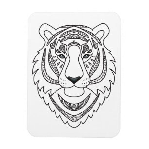 Inspirierter Weißtiger Magnet
