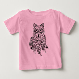 Inspirierter Wolf mit Dreamcatcher Baby T-shirt