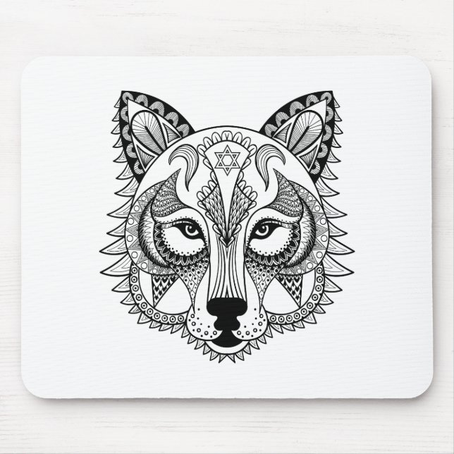 Inspirierter Wolf Mousepad (Vorne)
