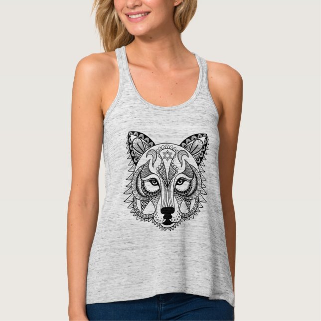 Inspirierter Wolf Tank Top (Vorderseite)