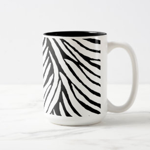 Inspirierter Zebra-Druck Zweifarbige Tasse