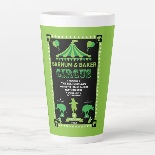 Inspirierter Zirkus Milchtasse (Vorderseite)