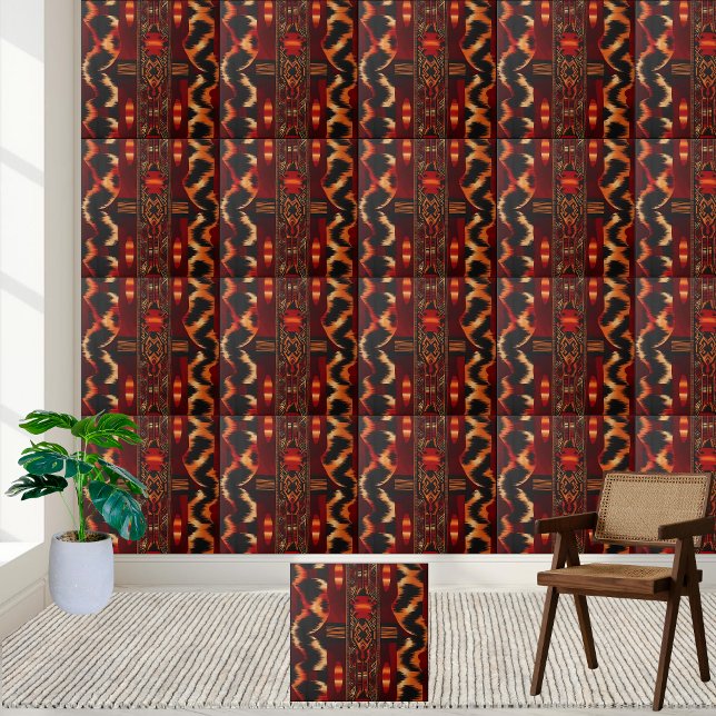 Inspiriertes afrikanisches Muster mit warmem Tonto Fliese (Warm Toned African Inspired Pattern Tile)