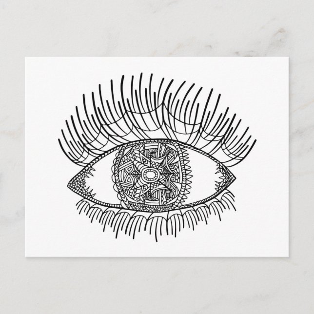 Inspiriertes Auge Postkarte (Vorderseite)