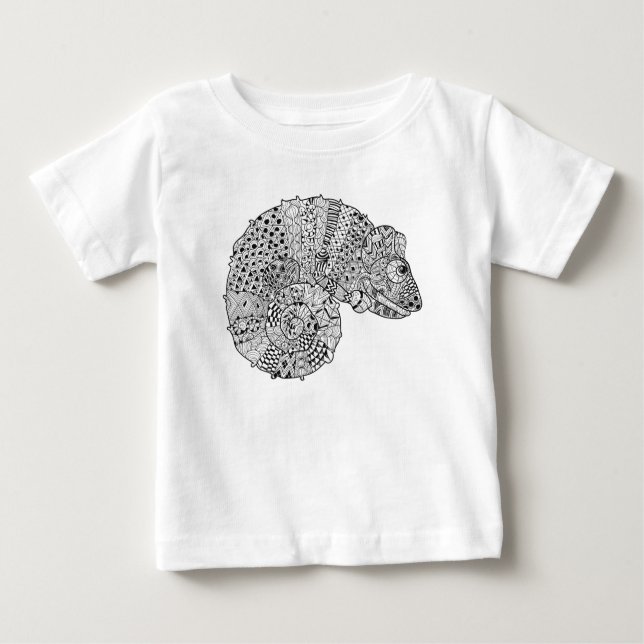 Inspiriertes Chamäleon 2 Baby T-shirt (Vorderseite)