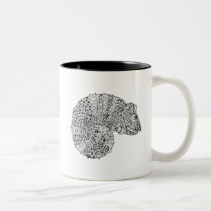 Inspiriertes Chamäleon 2 Zweifarbige Tasse