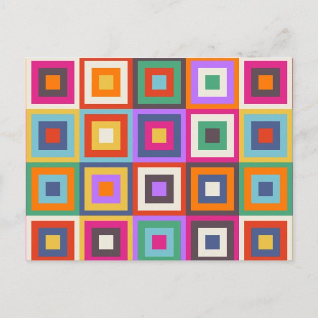 Inspiriertes Design der karierten Materie aus dem  Postkarte (Vorderseite)