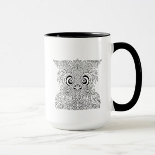 Inspiriertes Eulen-Porträt Tasse