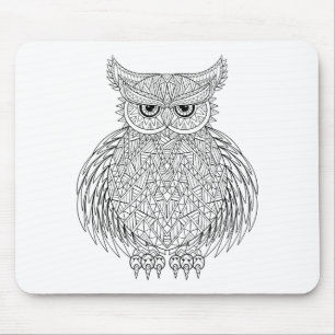 Inspiriertes Eulen-Vogel-Totem Mousepad
