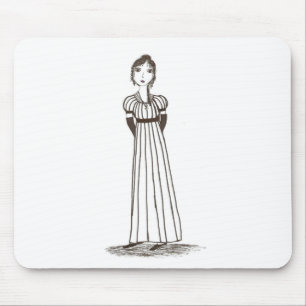 Inspiriertes gestreiftes Kleid Janes Austen Mousepad
