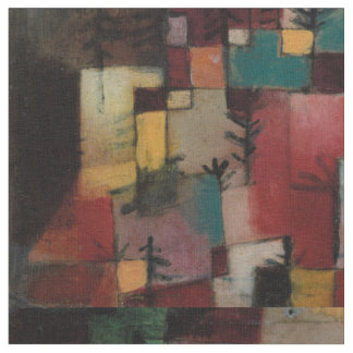 Inspiriertes Gewebe "Wacholderbusch-" Pauls Klee Stoff