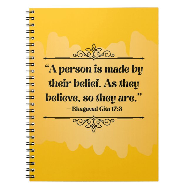 Inspiriertes Golden Minimalistisch Bhagavad Gita Z Notizblock (Vorderseite)