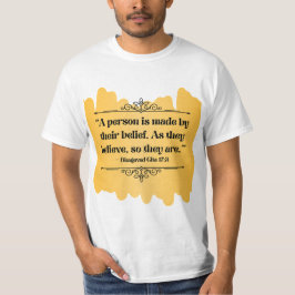 Inspiriertes Golden Minimalistisch Bhagavad Gita Z T-Shirt