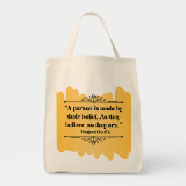 Inspiriertes Golden Minimalistisch Bhagavad Gita Z Tragetasche