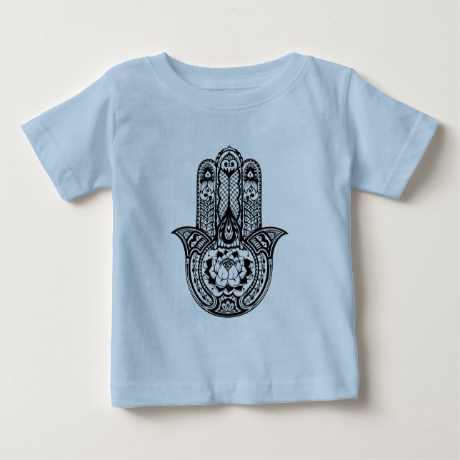 Inspiriertes Hamsa Symbol Baby T-shirt (Vorderseite)