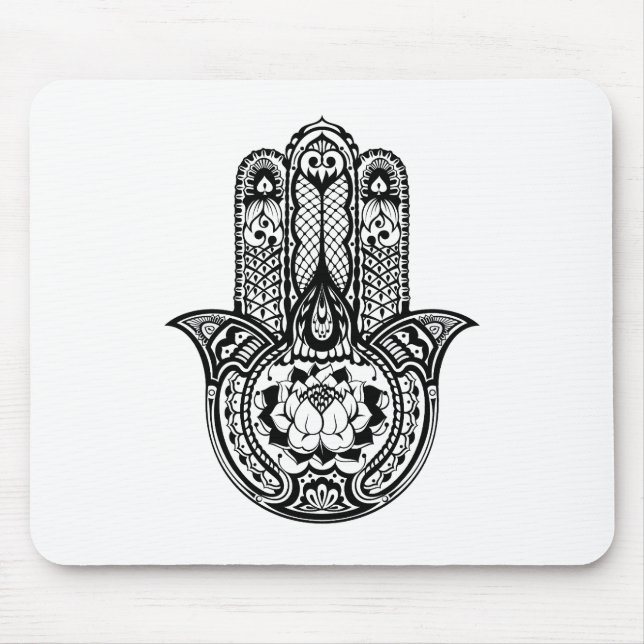 Inspiriertes Hamsa Symbol Mousepad (Vorne)