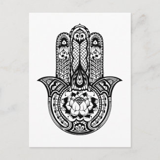 Inspiriertes Hamsa-Symbol Postkarte