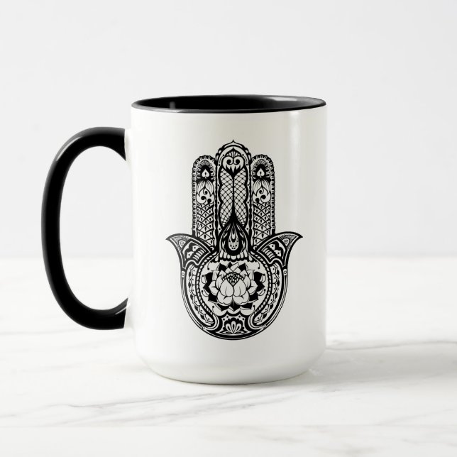 Inspiriertes Hamsa Symbol Tasse (Links)
