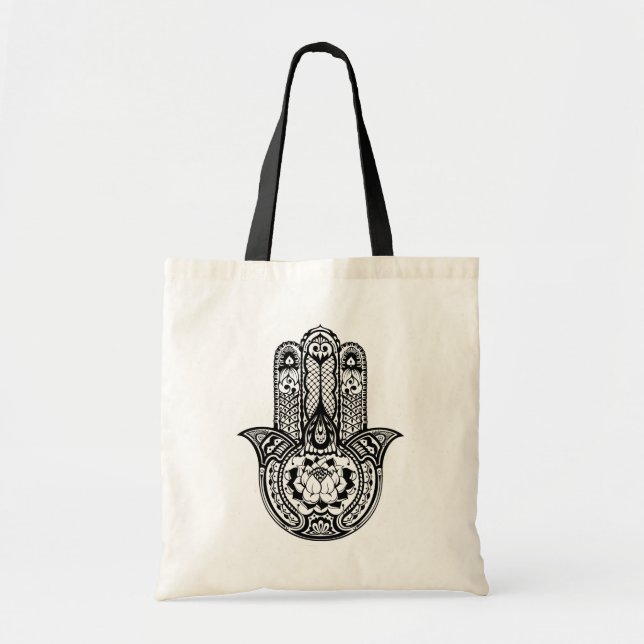 Inspiriertes Hamsa Symbol Tragetasche (Vorne)