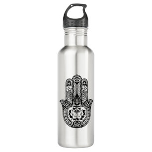 Inspiriertes Hamsa Symbol Trinkflasche