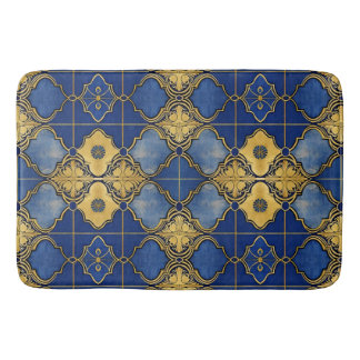Inspiriertes marokkanisches Muster Quatrefoils Blu Badematte