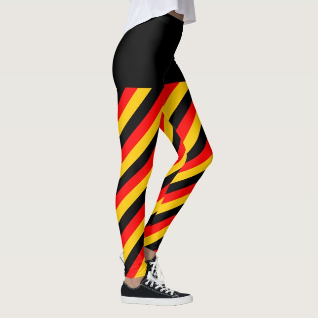 Inspiriertes Muster für Farbstreifen in Deutschlan Leggings (Rechts)