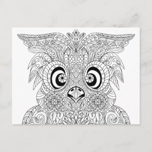 Inspiriertes Owl-Portrait Postkarte
