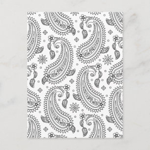 Inspiriertes Paisley-Design Postkarte