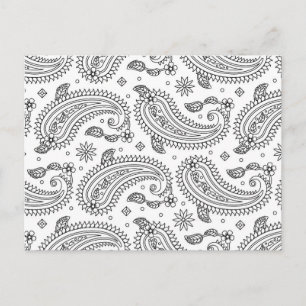 Inspiriertes Paisley-Design Postkarte