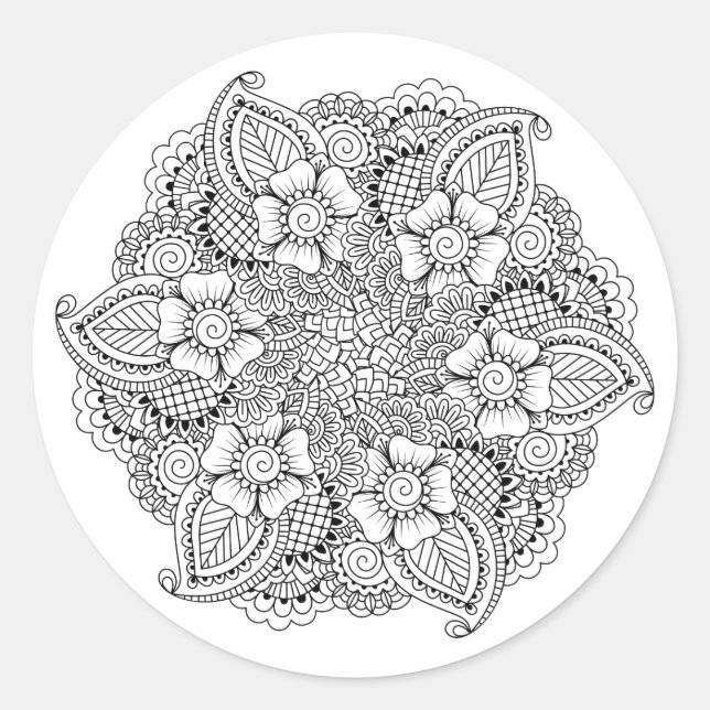 Inspiriertes Round-Element Runder Aufkleber (Vorderseite)