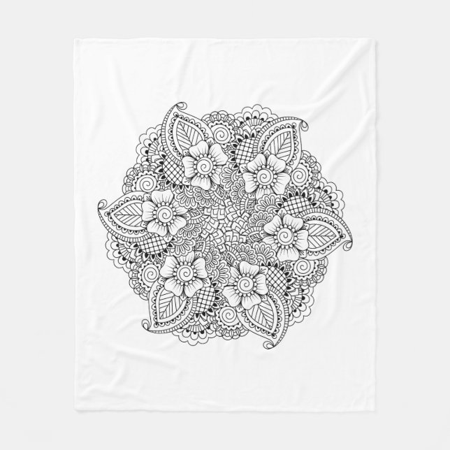 Inspiriertes rundes Element Fleecedecke (Vorderseite)