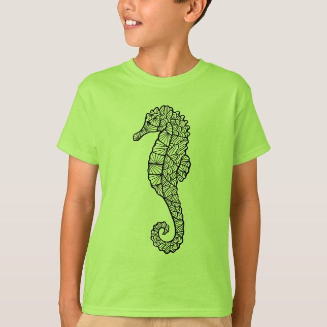 Inspiriertes Seepferd T-Shirt (Vorderseite)
