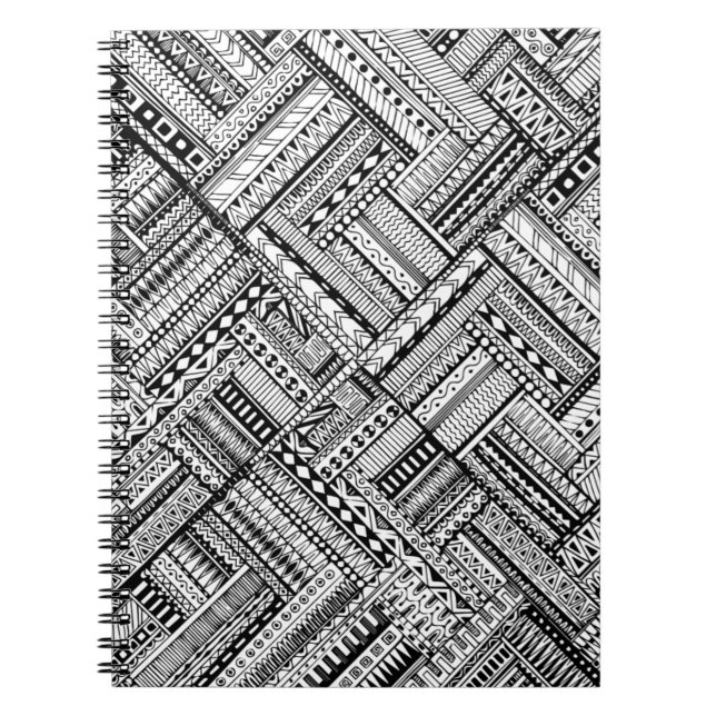 Inspiriertes Stammes- Kunst-Muster Notizblock (Vorderseite)