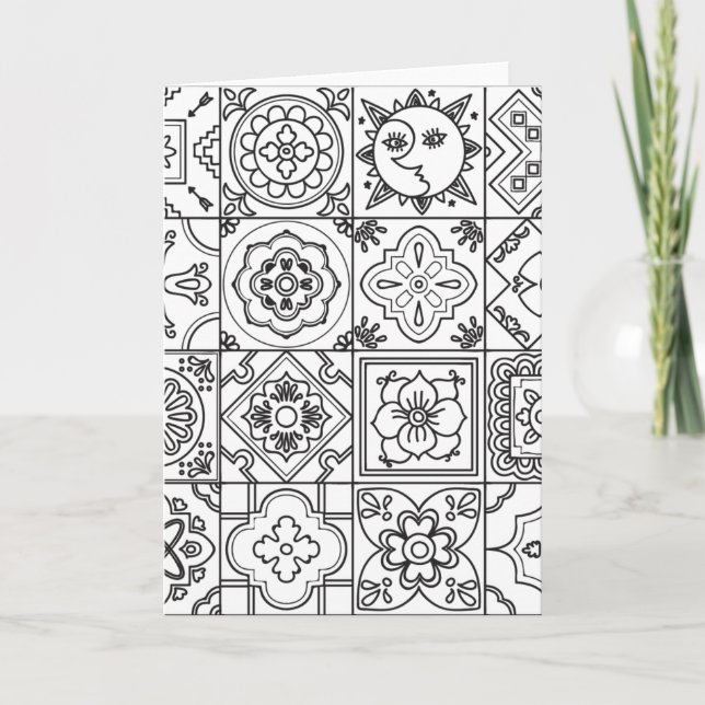 Inspiriertes Talavera-Muster Karte (Vorderseite)