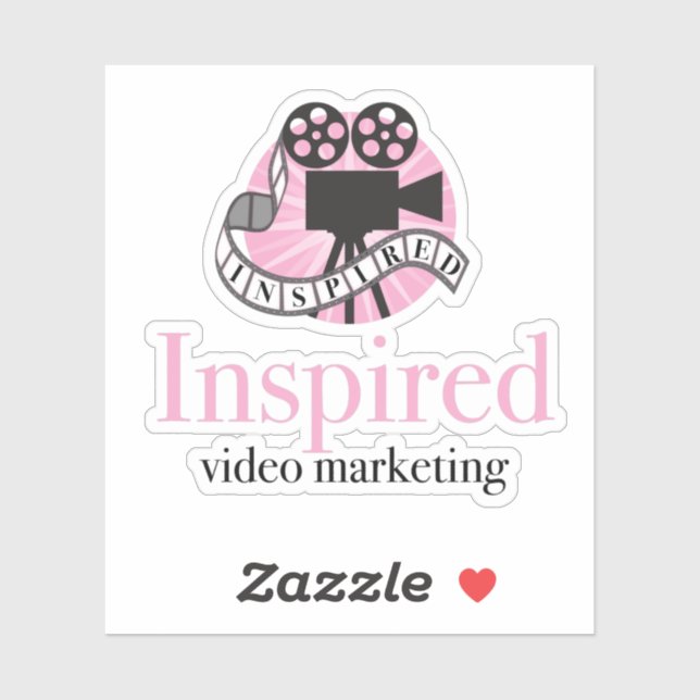 Inspiriertes Video Marketing Vinyl Sticker (Blatt)