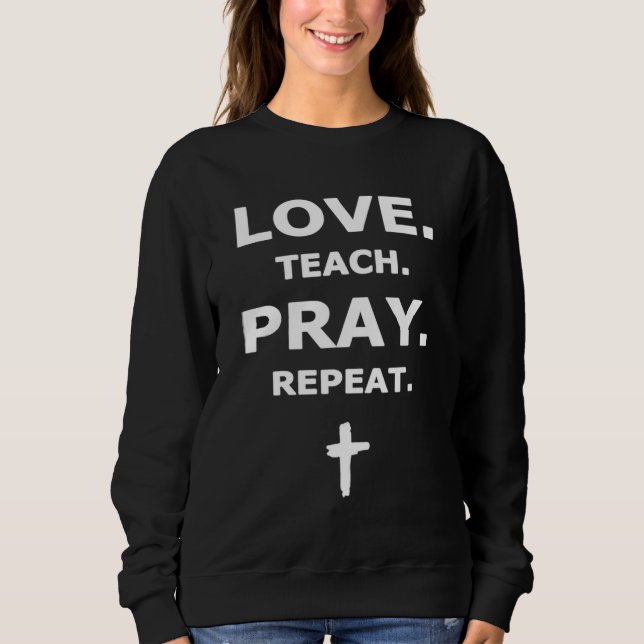 Inspiring Christian Homeschooling with Cross Symbo Sweatshirt (Vorderseite)