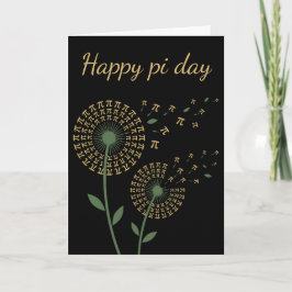 Inspiring Pi Symbol Dandelion Seeds Pi Day Math Feiertagskarte