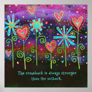 Inspiritivität eines inspirierenden Comeback-Stärk Poster