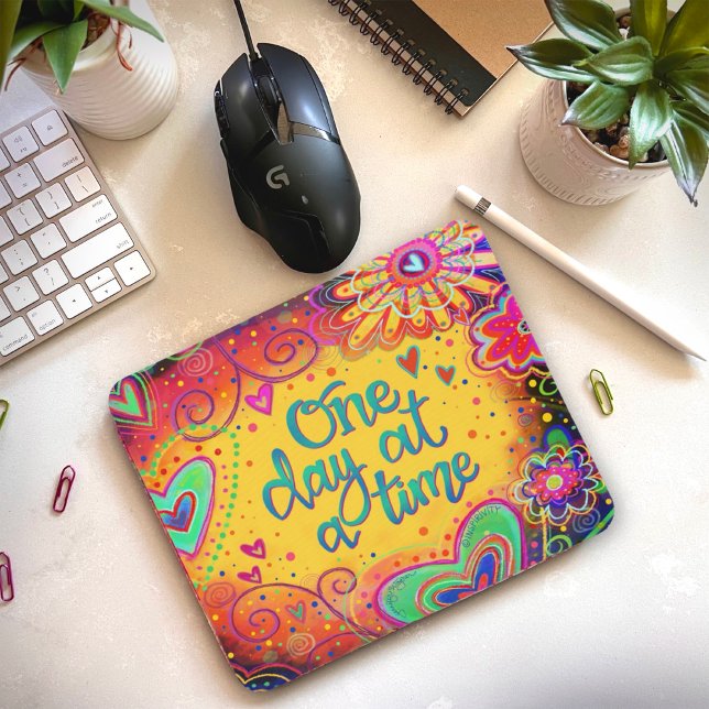 Inspirivity One Day an Time Quote Mouse Pad Mousepad (Von Creator hochgeladen)
