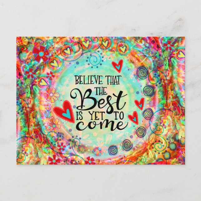 Inspirivity Postcard "Best is yet Come" Postkarte (Vorderseite)