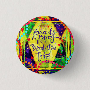 Inspirivity von "Beads & Bling a Mardi Gras Things Button