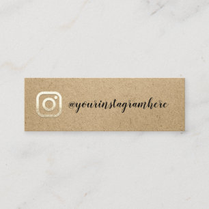 Instagra Social Media Logo Event Blog Kraft Mini Visitenkarte